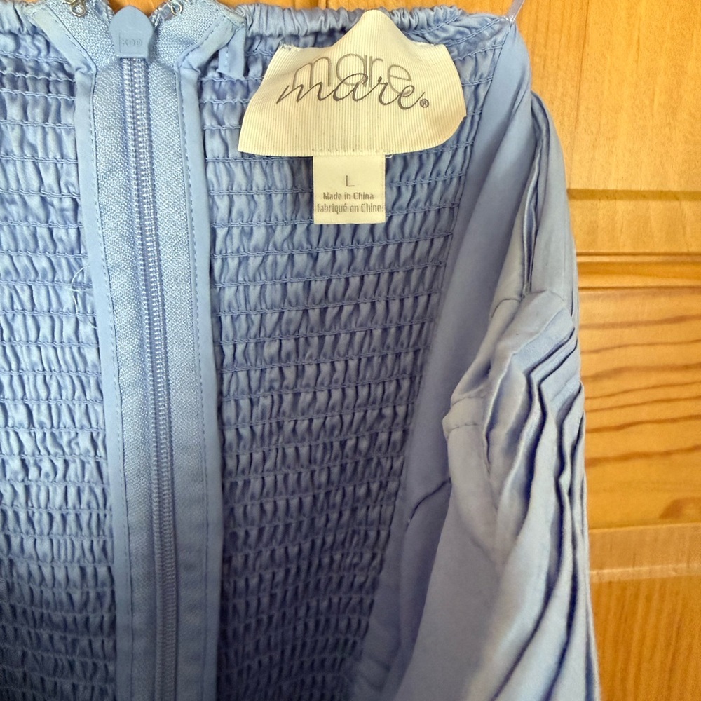 Mare Mare from Anthropologie Strapless Blue Dress - Picture 9 of 9